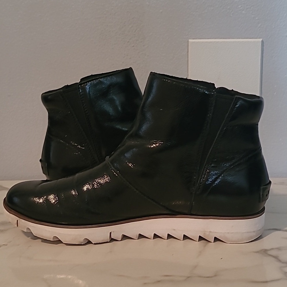 Black Leather Ankle Boots - Picture 9 of 13